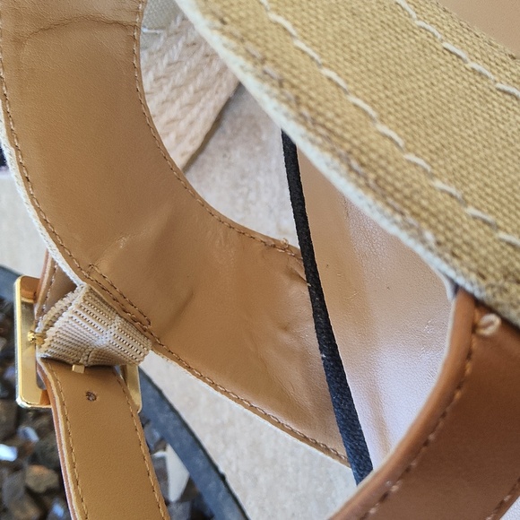 Tommy Hilfiger Black and Tan Espadrille Sandals Size 9 M - Picture 13 of 14